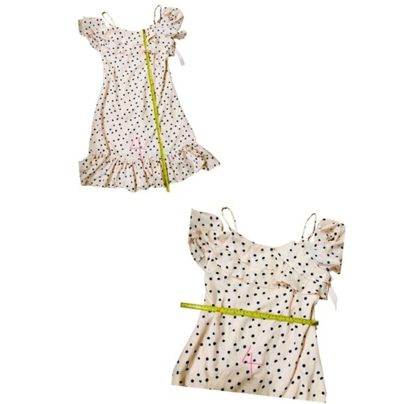 Anthropologie Avec les filles‎ pink polka dot ruffled tiered belted dress size 4 - Picture 14 of 16